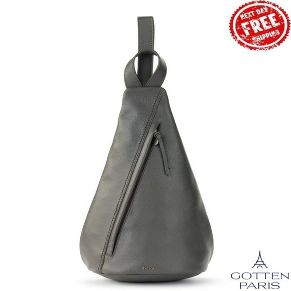 The Sak Geo Leather Sling Backpack Slate Women's Bag - Picture 1 of 7